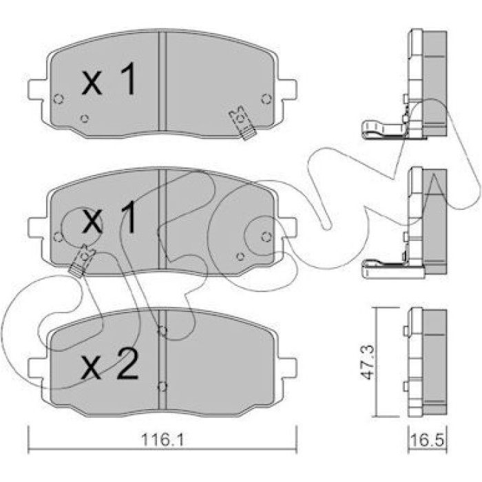 CIFAM Bremsbelagsatz, Scheibenbremse 822-629-0 CIFAM Bremsbelagsatz, Scheibenbremse 822-629-0
