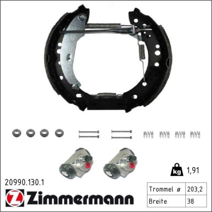 ZIMMERMANN Bremsbacken 20990.130.1 ZIMMERMANN Bremsbacken 20990.130.1