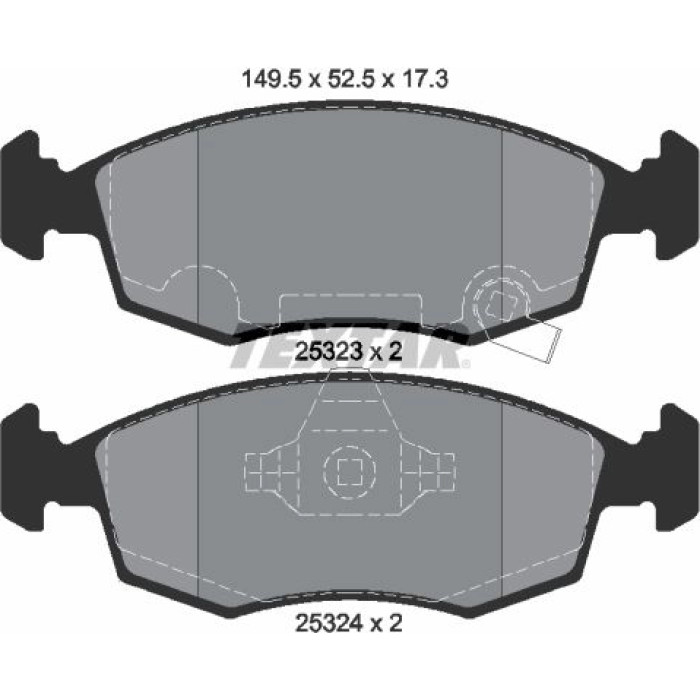 Textar Bremsbelagsatz 2532301 Textar Bremsbelagsatz 2532301