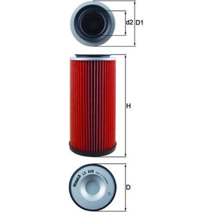 MAHLE Luftfilter LX 608 MAHLE Luftfilter LX 608