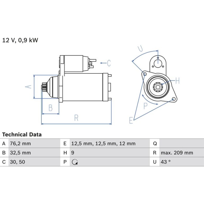 Bosch Starter 0 986 019 890 Bosch Starter 0 986 019 890
