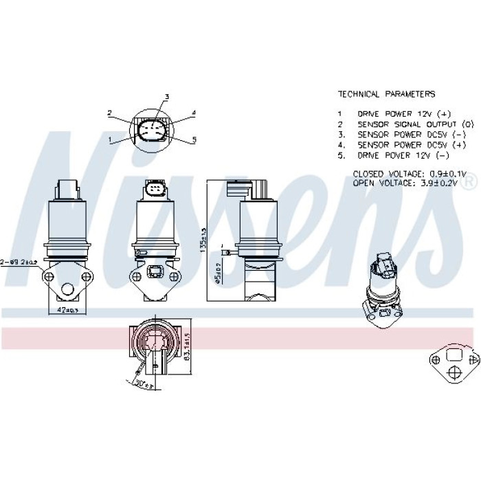 Nissens AGR-Ventil 98371 Nissens AGR-Ventil 98371