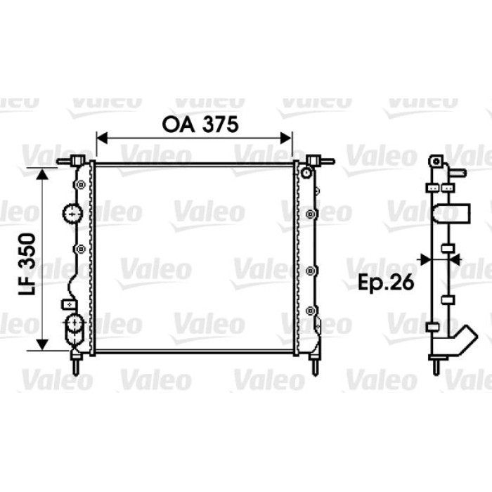 Valeo Motorkühler 732338 Valeo Motorkühler 732338