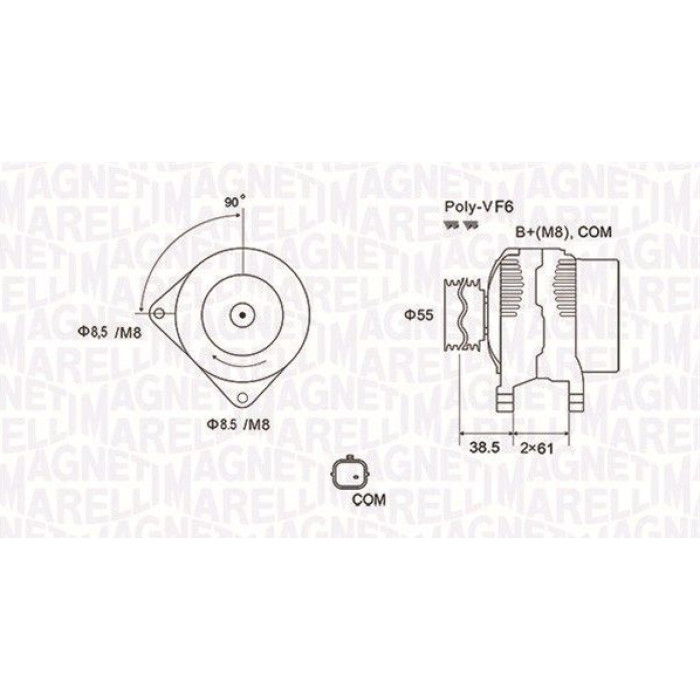 Magneti Marelli Lichtmaschine 063731975010 Magneti Marelli Lichtmaschine 063731975010