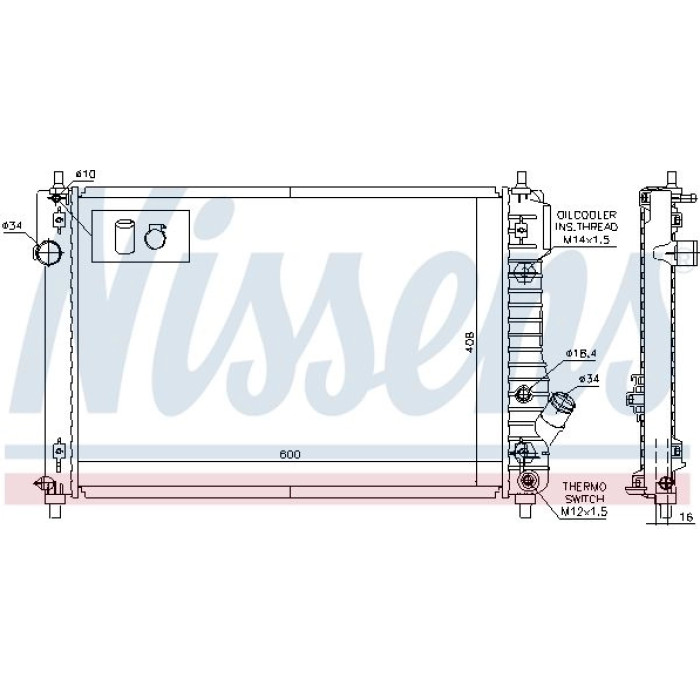 Nissens Wasserkühler PKW 616904 Nissens Wasserkühler PKW 616904