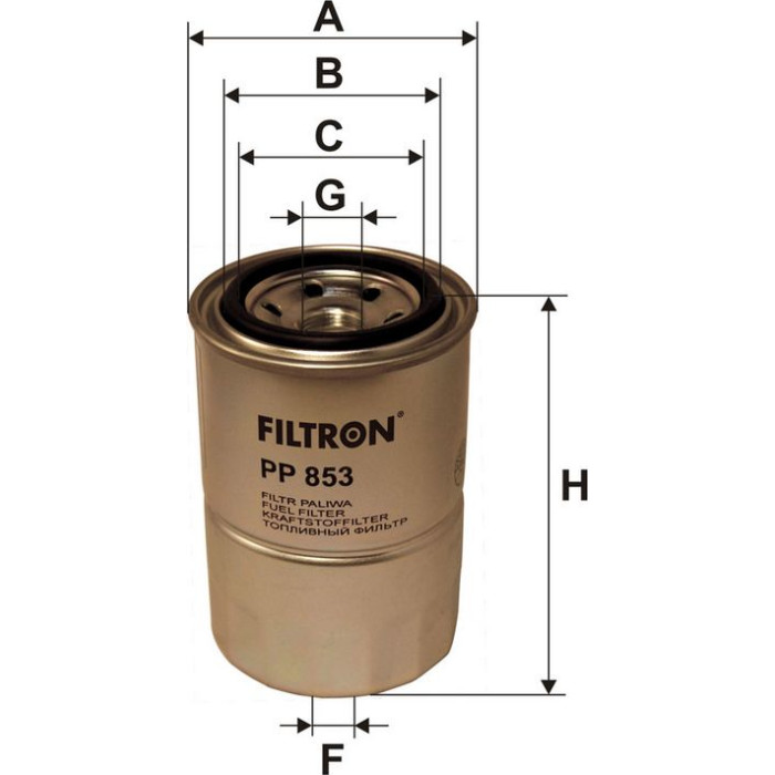 PP 853 Filtron Kraftstofffilter PP 853 PP 853 Filtron Kraftstofffilter PP 853
