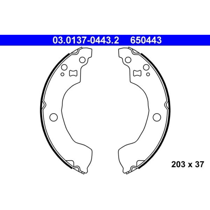 ATE Bremsbacken 03.0137-0443.2 ATE Bremsbacken 03.0137-0443.2