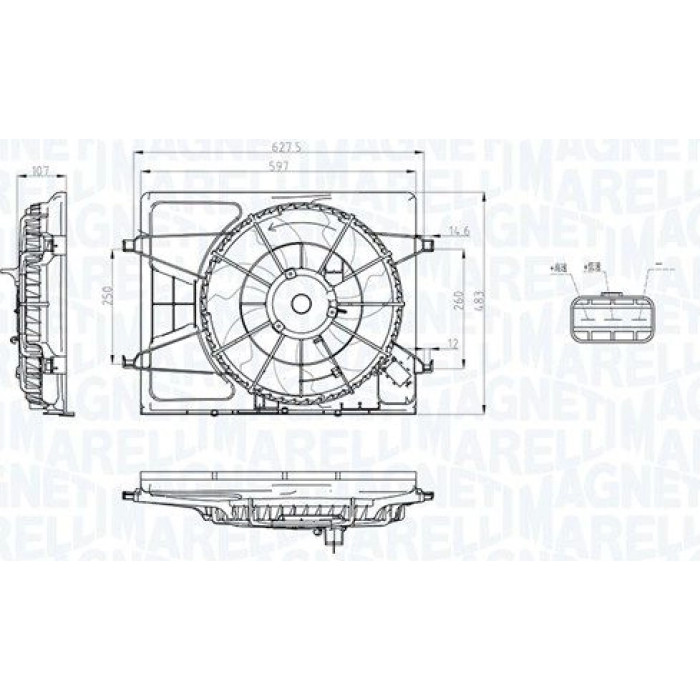 Magneti Marelli Kühlerlüfter 069422796010 Magneti Marelli Kühlerlüfter 069422796010