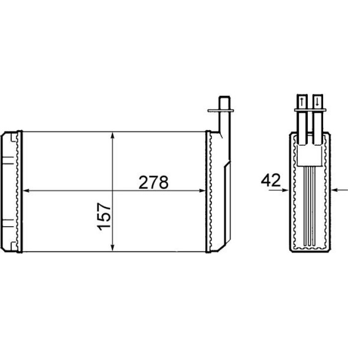 MAHLE Wärmetauscher, Innenraumheizung AH 68 000S MAHLE Wärmetauscher, Innenraumheizung AH 68 000S