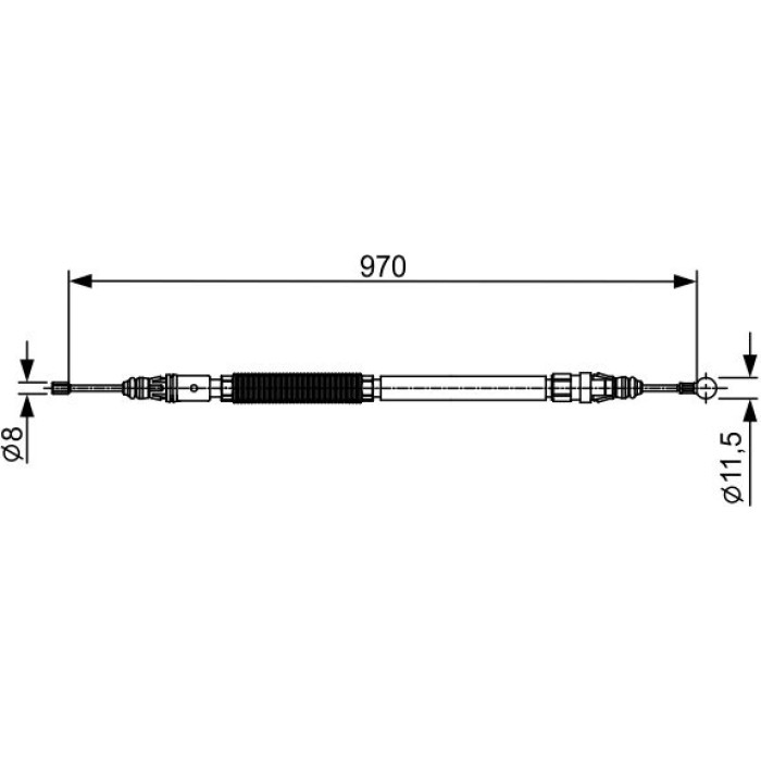 Bosch Handbremsseil rechts 1987482429 Bosch Handbremsseil rechts 1987482429