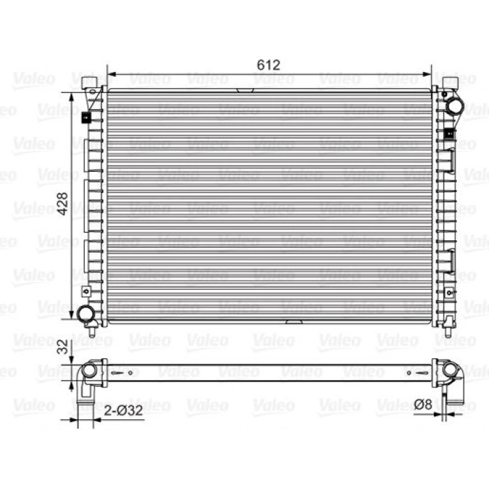 Valeo Motorkühler 732399 Valeo Motorkühler 732399