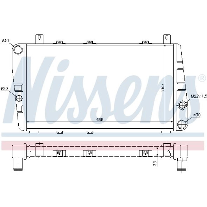 Nissens Wasserkühler PKW 64011 Nissens Wasserkühler PKW 64011