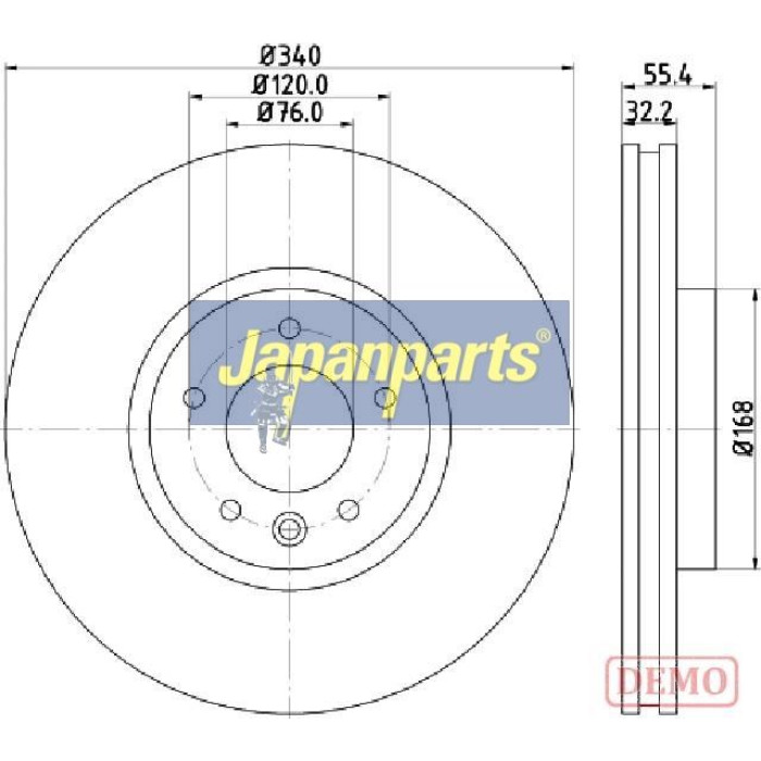 Japanparts Bremsscheibe DI-0954C Japanparts Bremsscheibe DI-0954C