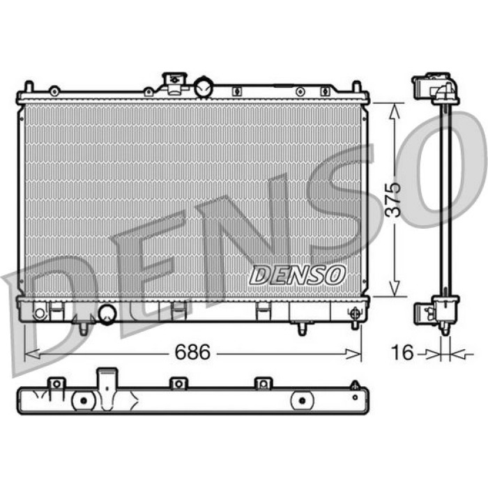 Denso Motorkühler DRM45025 Denso Motorkühler DRM45025