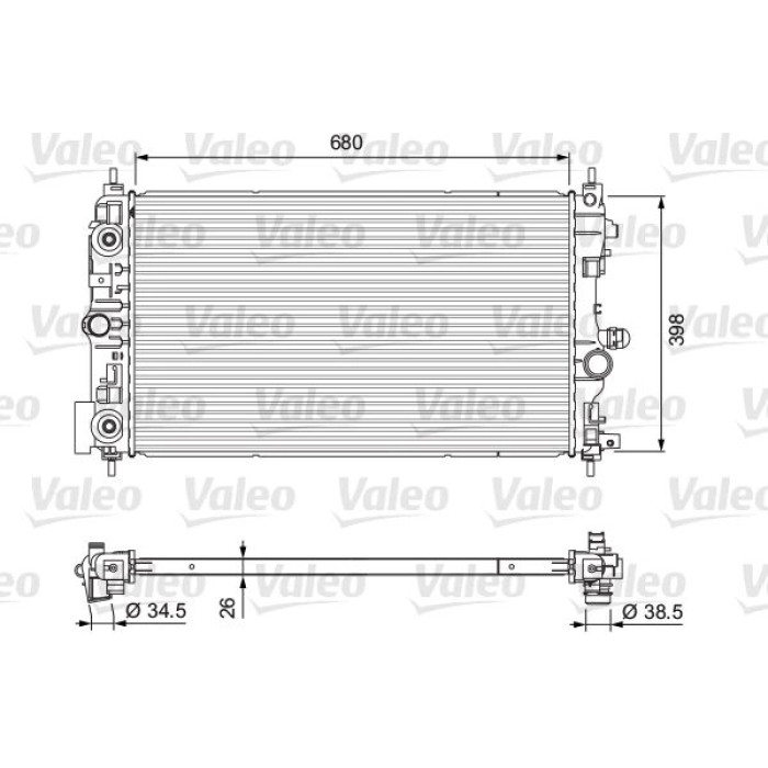 Valeo Motorkühler 701733 Valeo Motorkühler 701733
