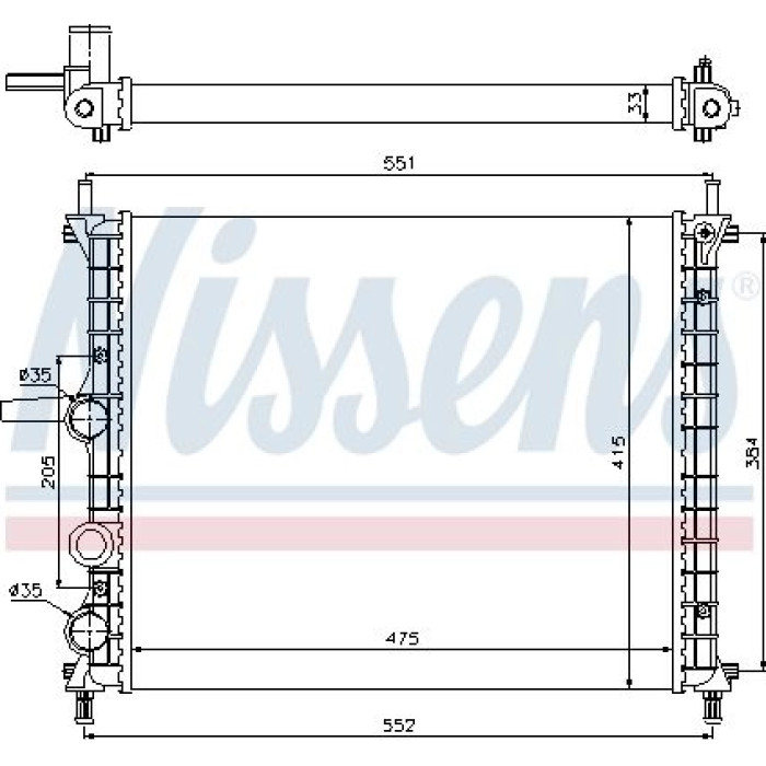 Nissens Wasserkühler PKW 617848 Nissens Wasserkühler PKW 617848