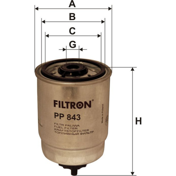 PP 843 Filtron Kraftstofffilter PP 843 PP 843 Filtron Kraftstofffilter PP 843
