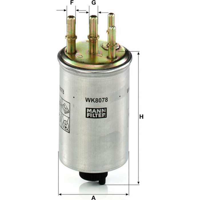 MANN-FILTER Kraftstofffilter WK 8078
