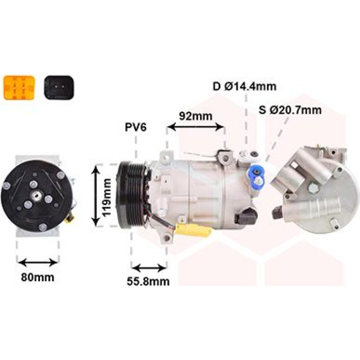 Van Wezel Klimakompressor 0900K282