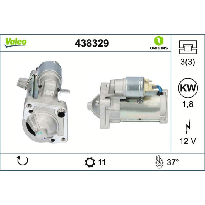 Valeo Anlasser 438329 Valeo Anlasser 438329