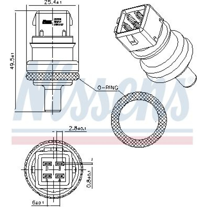 Nissens Kühlmitteltemperatursensor 207090 Nissens Kühlmitteltemperatursensor 207090