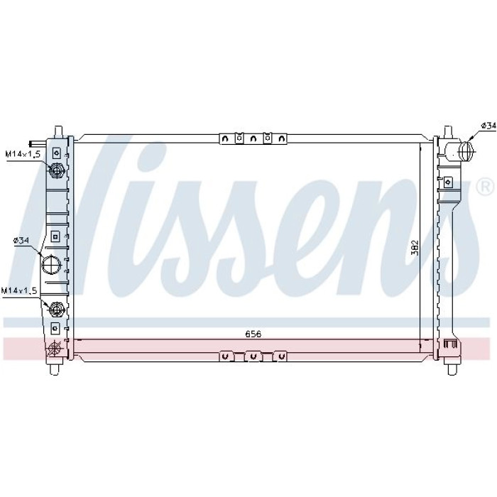 Nissens Wasserkühler PKW 616671 Nissens Wasserkühler PKW 616671