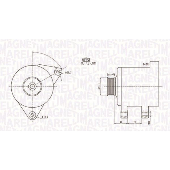 Magneti Marelli Lichtmaschine 063731569010 Magneti Marelli Lichtmaschine 063731569010