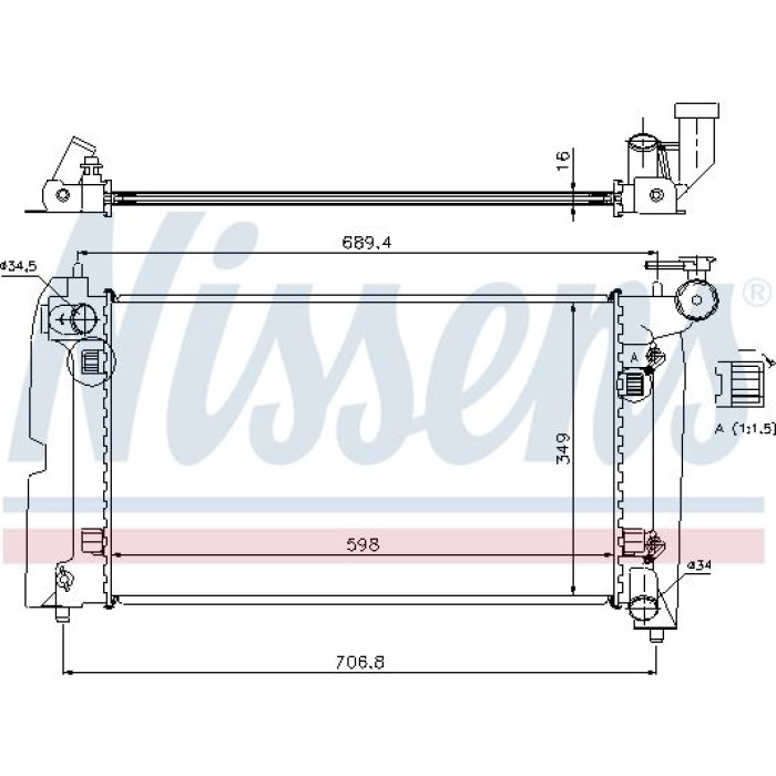 Nissens Wasserkühler PKW 64648A Nissens Wasserkühler PKW 64648A