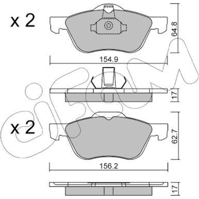 CIFAM Bremsbelagsatz, Scheibenbremse 822-489-0 CIFAM Bremsbelagsatz, Scheibenbremse 822-489-0