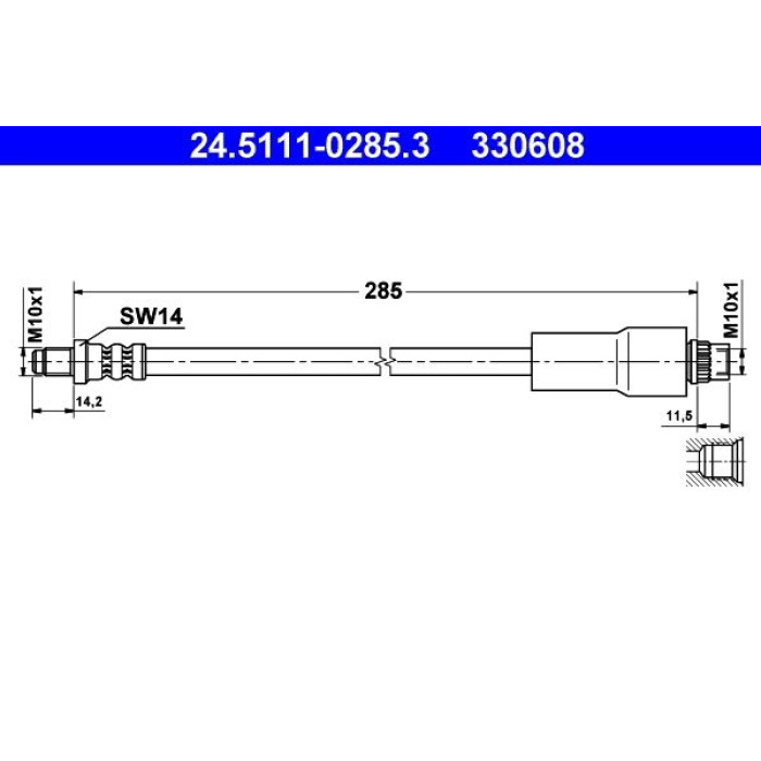 ATE Bremsschlauch 24.5111-0285.3 ATE Bremsschlauch 24.5111-0285.3