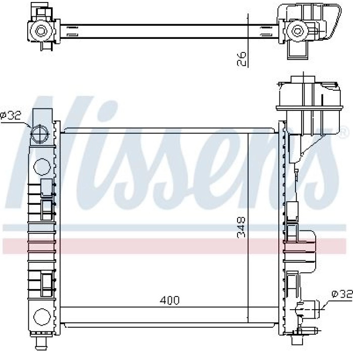 Nissens Motorkühler 62663 Nissens Motorkühler 62663
