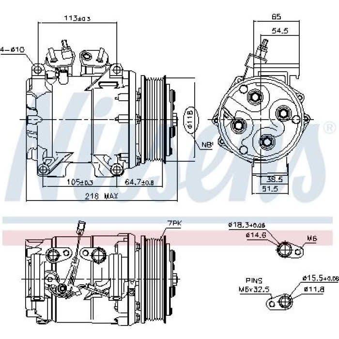 Nissens Klimakompressor PKW 890128 Nissens Klimakompressor PKW 890128