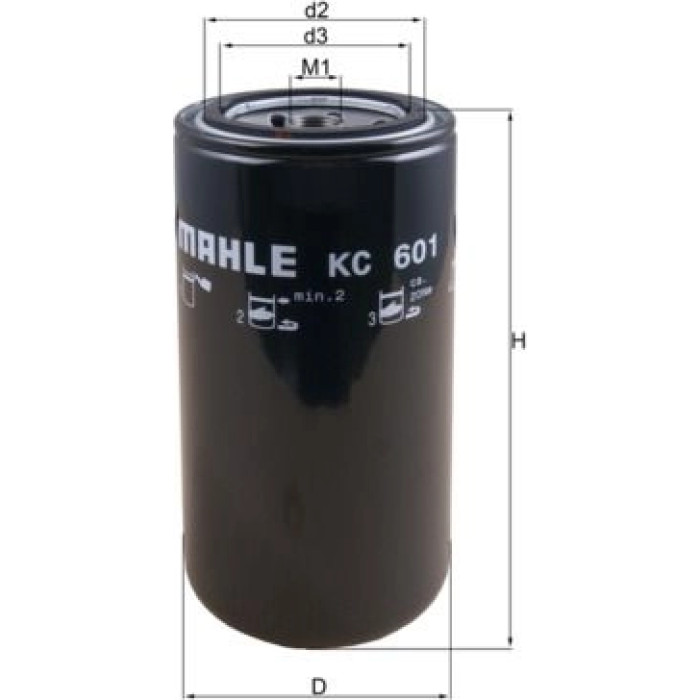 MAHLE Kraftstofffilter KC 601 MAHLE Kraftstofffilter KC 601