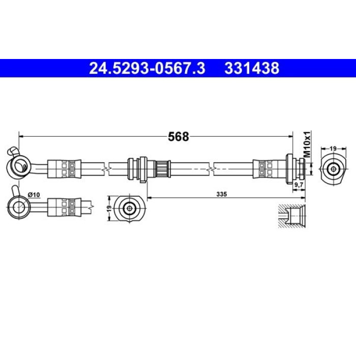 ATE Bremsschlauch 24.5293-0567.3 ATE Bremsschlauch 24.5293-0567.3