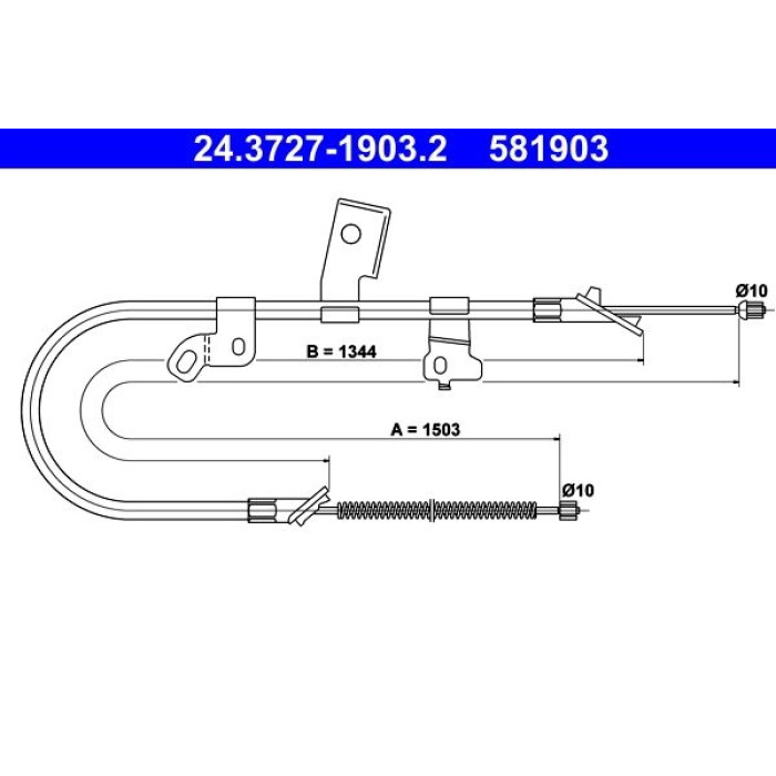 ATE Handbremsseil 24.3727-1903.2 ATE Handbremsseil 24.3727-1903.2