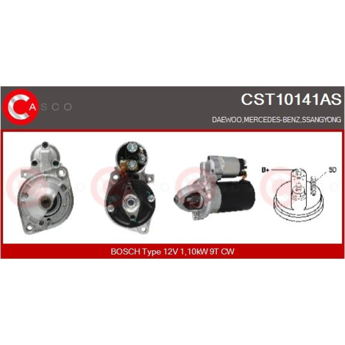 CASCO Anlasser CST10141AS CASCO Anlasser CST10141AS