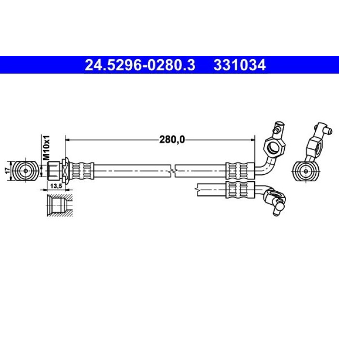 ATE Bremsschlauch 24.5296-0280.3