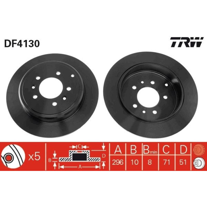 TRW Bremsscheibe Peugeot 607 DF4130