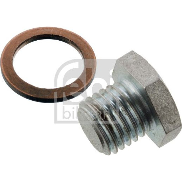 febi bilstein 171284 Ölablassschraube mit Dichtring M12 x 1,5 – Gesamtlänge 16 mm, Länge unter Kopf 11 mm, Gewindelänge 10,5 mm, Außensechskant, SW 17 mm, Stahl, OE 11 13 7 553 918 S1 febi bilstein 171284 Ölablassschraube mit Dichtring M12 x 1,5 – Gesamtlänge 16 mm, Länge unter Kopf 11 mm, Gewindelänge 10,5 mm, Außensechskant, SW 17 mm, Stahl, OE 11 13 7 553 918 S1
