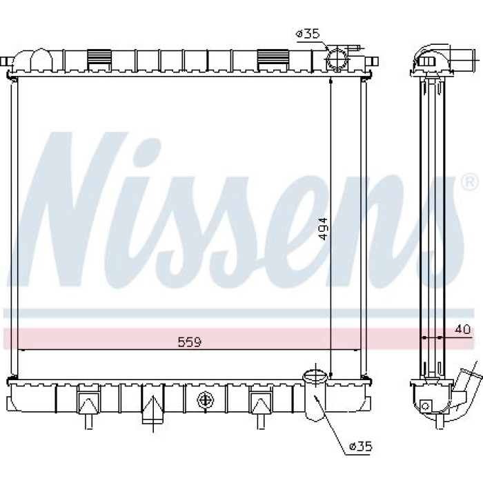 Nissens Wasserkühler PKW 64319A Nissens Wasserkühler PKW 64319A