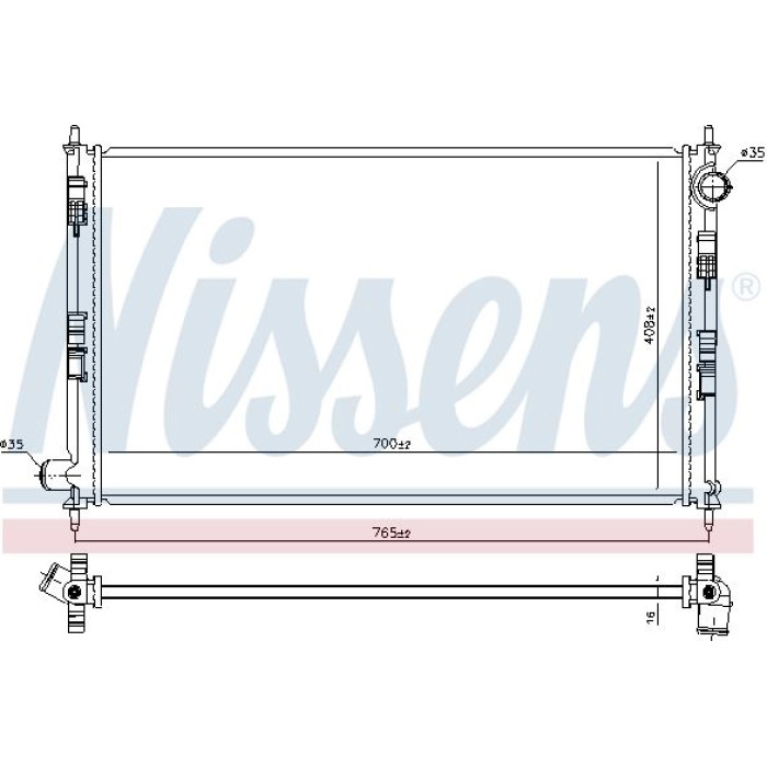 Nissens Wasserkühler PKW 606855 Nissens Wasserkühler PKW 606855