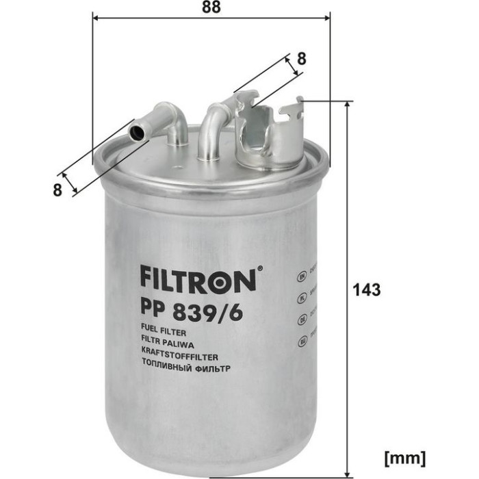PP 839/6 Filtron Kraftstofffilter PP 839/6 PP 839/6 Filtron Kraftstofffilter PP 839/6