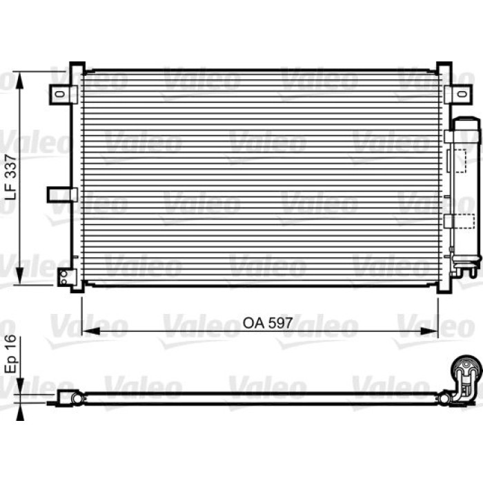 Valeo Klimakondensator 814227 Valeo Klimakondensator 814227