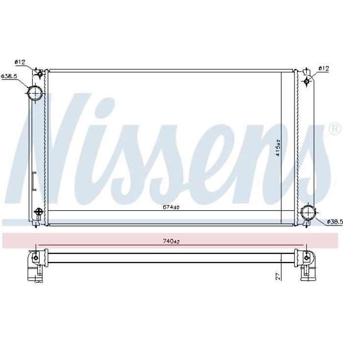 Nissens Wasserkühler PKW 606635 Nissens Wasserkühler PKW 606635