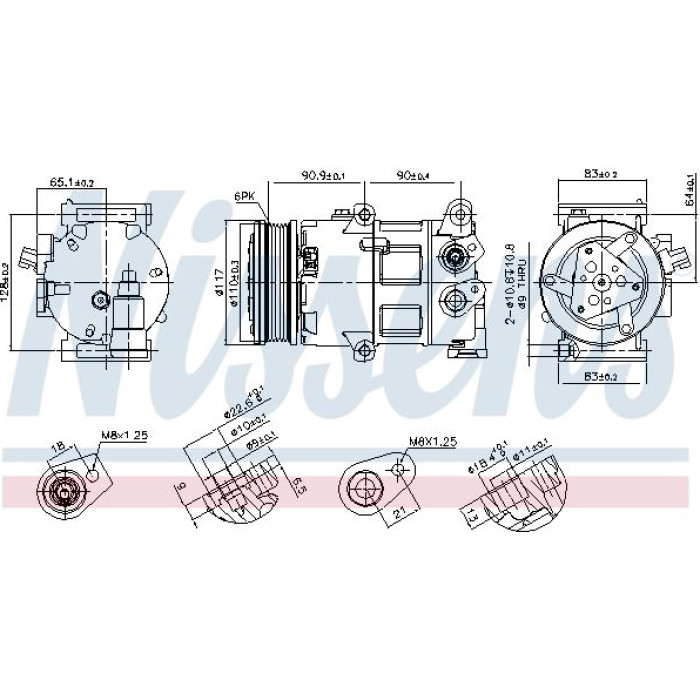 Nissens Klimakompressor PKW 890418 Nissens Klimakompressor PKW 890418