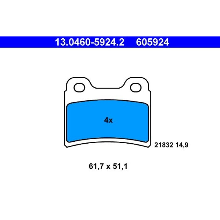 ATE Bremsbeläge 13.0460-5924.2 ATE Bremsbeläge 13.0460-5924.2
