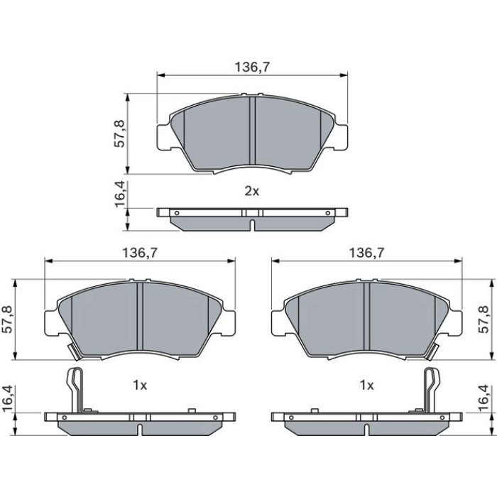 Bosch Bremsbelagsatz 0 986 461 759 Bosch Bremsbelagsatz 0 986 461 759