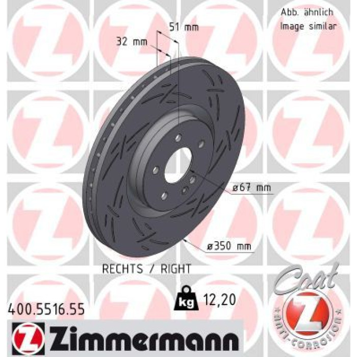 Zimmermann Bremsscheibe 400.5516.55 Zimmermann Bremsscheibe 400.5516.55