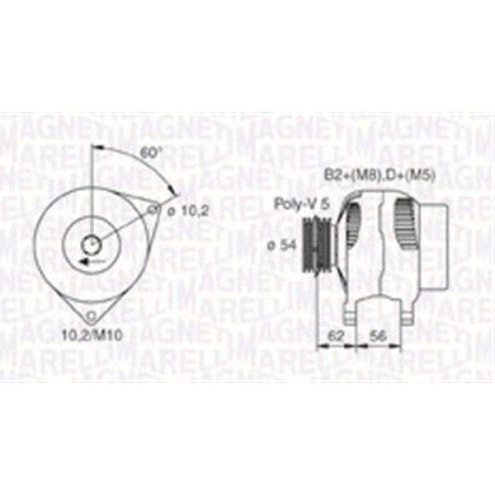 Magneti Marelli Lichtmaschine 063731748010 Magneti Marelli Lichtmaschine 063731748010