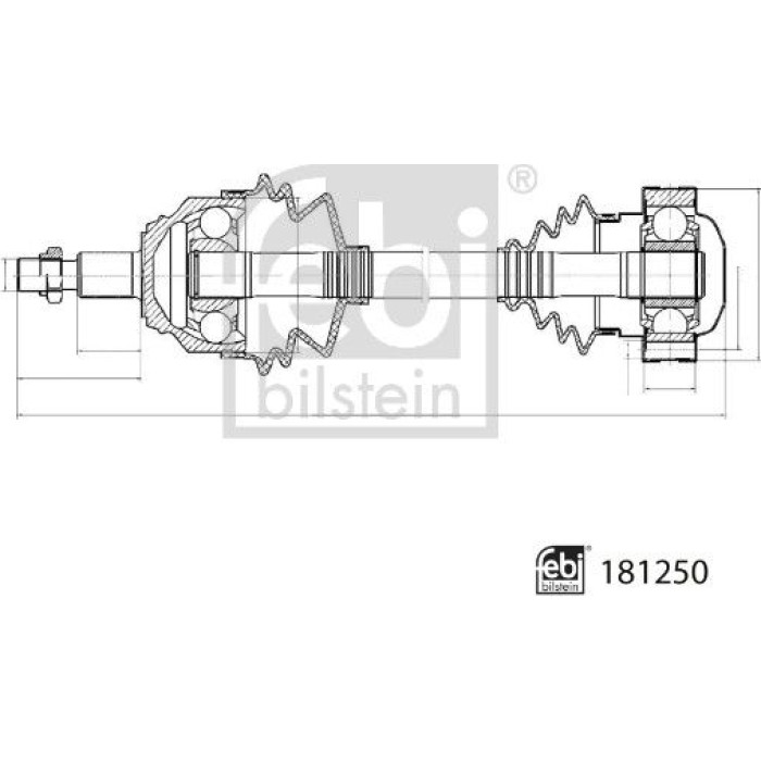 febi Antriebswelle 181250 febi Antriebswelle 181250